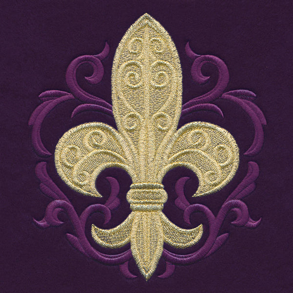 Glittering Baroque Fleur de Lis