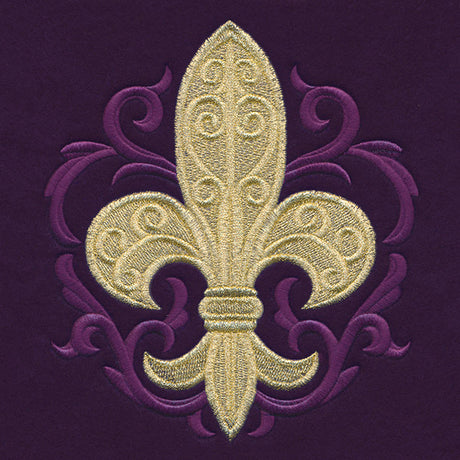 Glittering Baroque Fleur de Lis