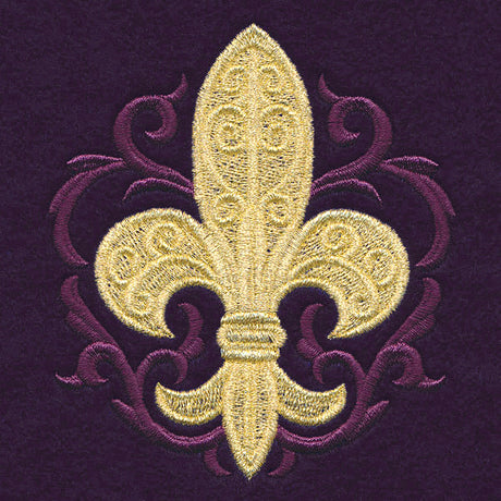Glittering Baroque Fleur de Lis