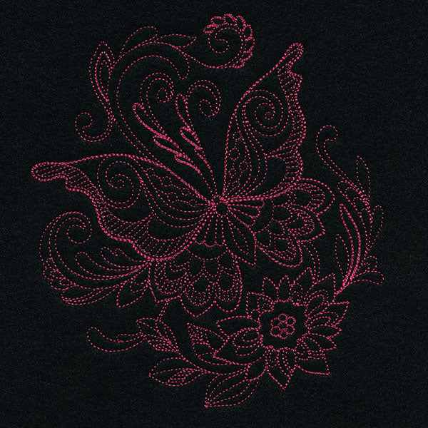 Delicate Doodle Butterfly (Vintage)