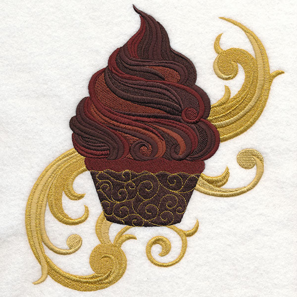 Baroque Swirls Cupcake