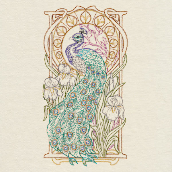 Art Nouveau Gilded Peacock