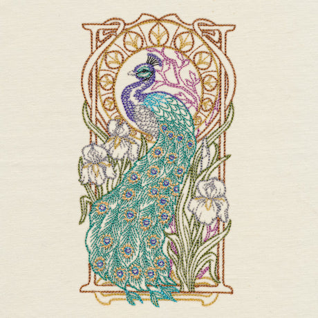 Art Nouveau Gilded Peacock