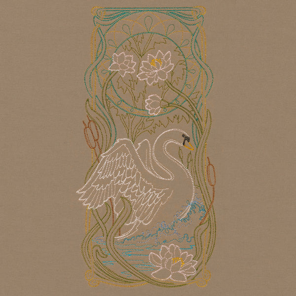 Art Nouveau Gilded Swan