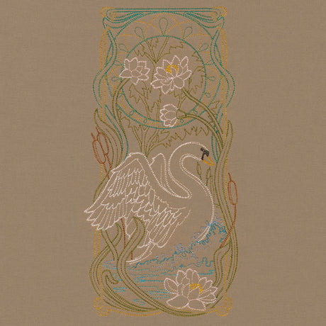 Art Nouveau Gilded Swan
