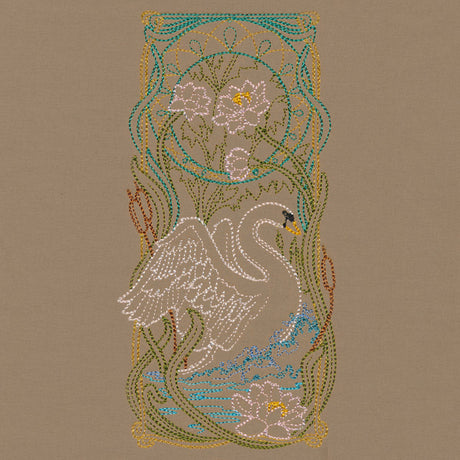 Art Nouveau Gilded Swan