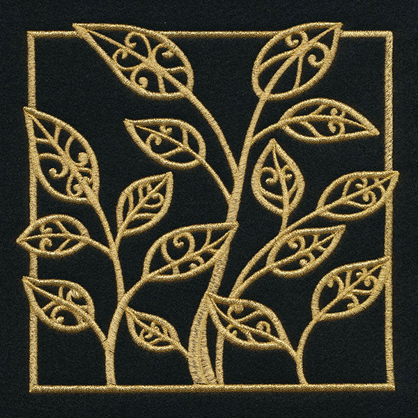 Golden Garden Leafy Square