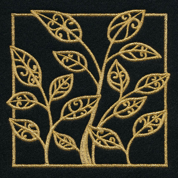 Golden Garden Leafy Square