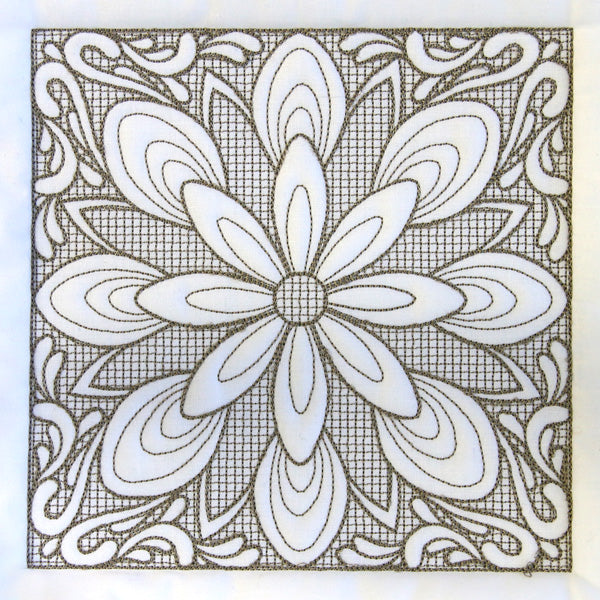 Baroque Beauty Square 1 (Trapunto)