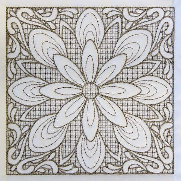 Baroque Beauty Square 1 (Trapunto)