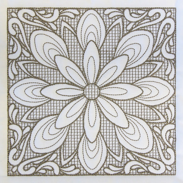 Baroque Beauty Square 1 (Trapunto)