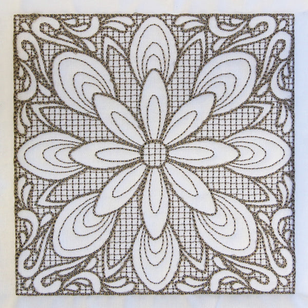 Baroque Beauty Square 1 (Trapunto)