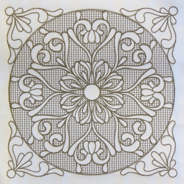 Baroque Beauty Square 4 (Trapunto)