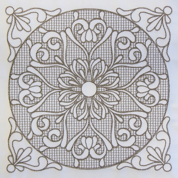 Baroque Beauty Square 4 (Trapunto)