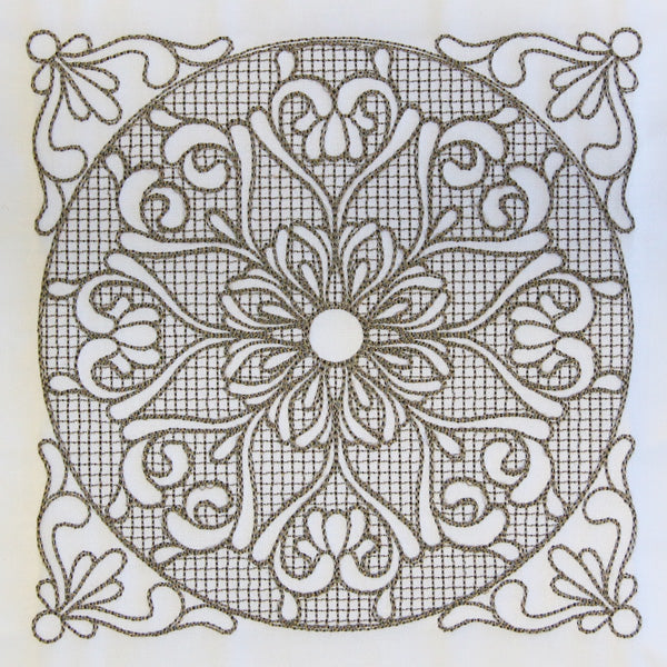 Baroque Beauty Square 4 (Trapunto)