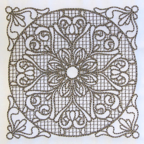 Baroque Beauty Square 4 (Trapunto)
