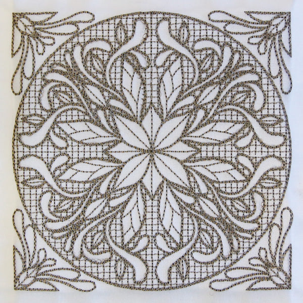 Baroque Beauty Square 6 (Trapunto)