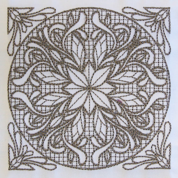 Baroque Beauty Square 6 (Trapunto)