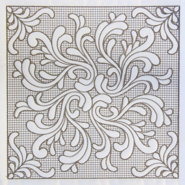 Baroque Beauty Square 3 (Trapunto)