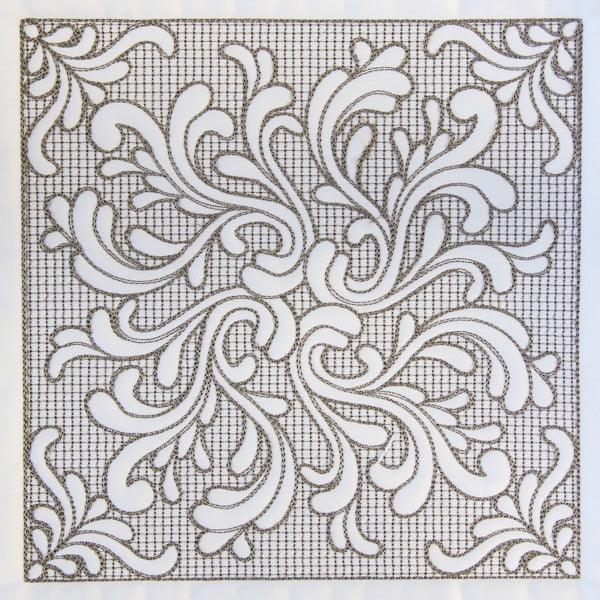 Baroque Beauty Square 3 (Trapunto)