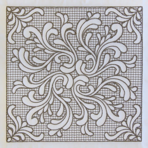 Baroque Beauty Square 3 (Trapunto)