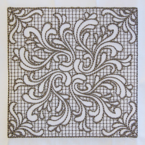 Baroque Beauty Square 3 (Trapunto)