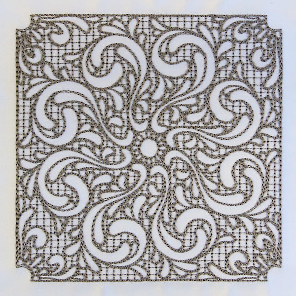 Baroque Beauty Square 5 (Trapunto)