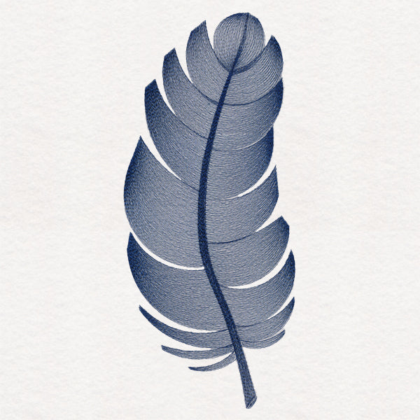 Elegant Etching Feather