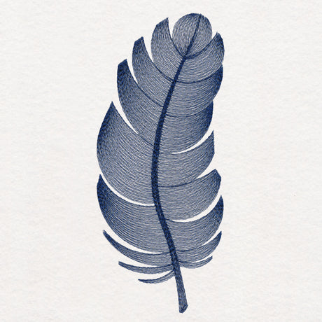 Elegant Etching Feather