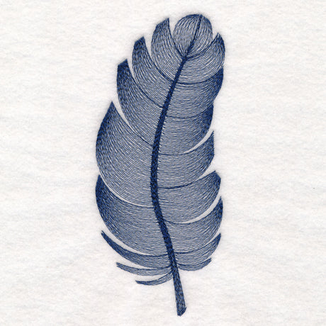 Elegant Etching Feather