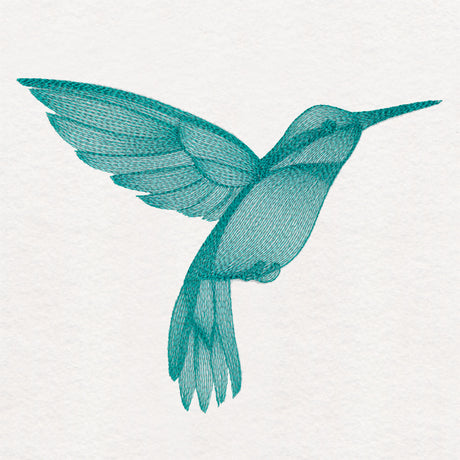 Elegant Etching Hummingbird