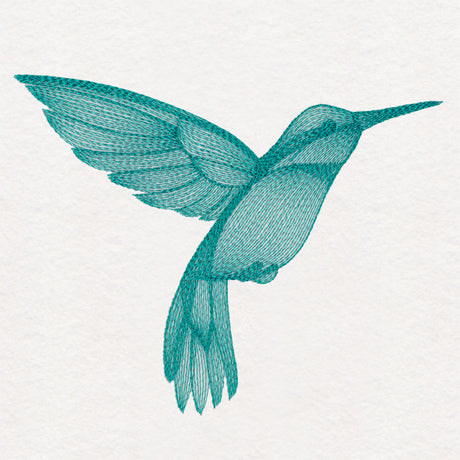 Elegant Etching Hummingbird