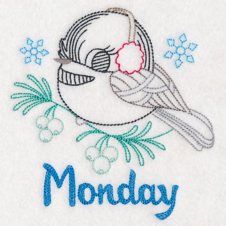 Winter Chickadee - Monday (Vintage)