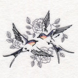 Sweetheart Barn Swallows in Watercolor