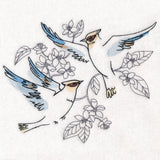 Sweetheart Cedar Waxwings in Watercolor