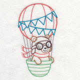Traveling Teddy Bear - Hot Air Balloon (Vintage)