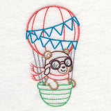 Traveling Teddy Bear - Hot Air Balloon (Vintage)