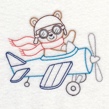 Traveling Teddy Bear - Airplane (Vintage)