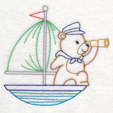 Traveling Teddy Bear - Sailboat (Vintage)