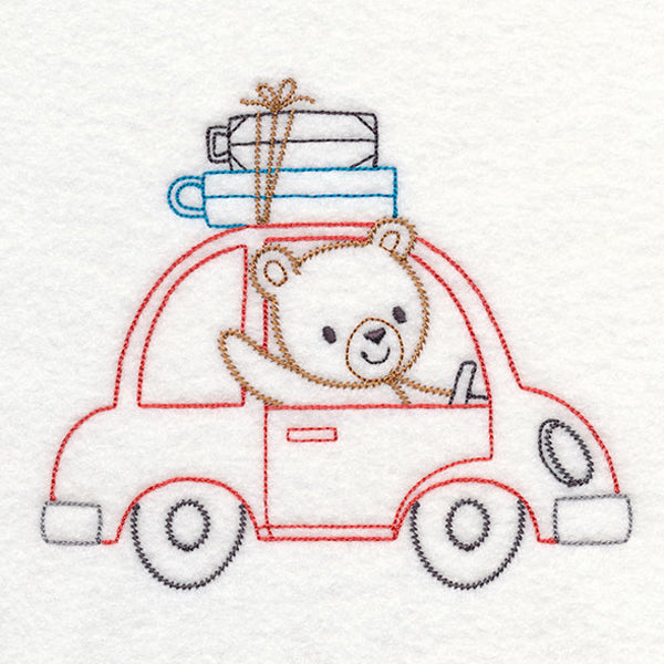 Traveling Teddy Bear - Car (Vintage)