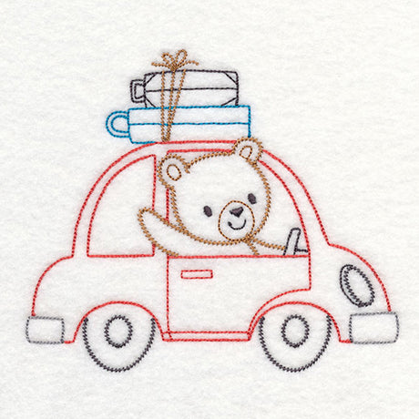 Traveling Teddy Bear - Car (Vintage)