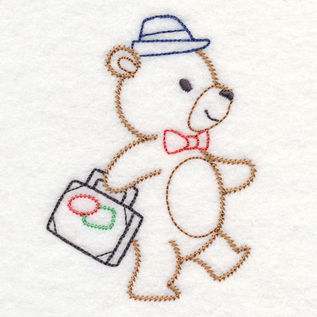 Traveling Teddy Bear - Walking (Vintage)