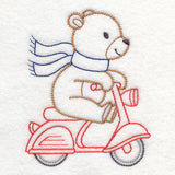 Traveling Teddy Bear - Scooter (Vintage)