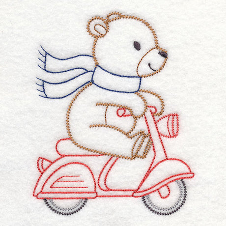 Traveling Teddy Bear - Scooter (Vintage)