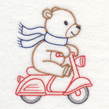 Traveling Teddy Bear - Scooter (Vintage)