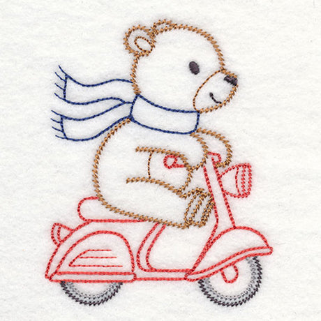 Traveling Teddy Bear - Scooter (Vintage)