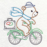 Traveling Teddy Bear - Bicycle (Vintage)