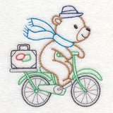 Traveling Teddy Bear - Bicycle (Vintage)