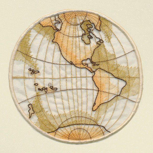 Antique Globe - Western Hemisphere (Organza)