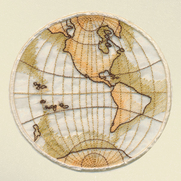 Antique Globe - Western Hemisphere (Organza)